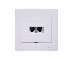 عکس قاب تلفن دوقلو سفید مدل الماس آسیا الکتریک