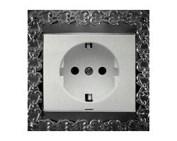 عکس قاب پریز ارت دار مشکی متال مدل الماس آسیا الکتریک