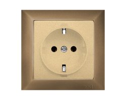 عکس قاب پریز ارت دار بژ مدل پارسه آسیا الکتریک