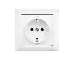 عکس قاب پریز ارت دار سفید مدل پارسه آسیا الکتریک