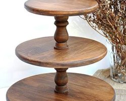 عکس استند سه طبقه چوبی