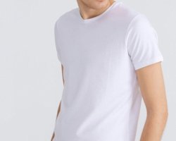 تیشرت سفید نخ پنبه برند XINT سایز XL
