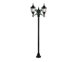 عکس چراغ پارکی دو شاخه پایه بینالود شفق مدل اطلس 2119