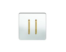 کلید دو پل سفید طلایی مدل کریستال