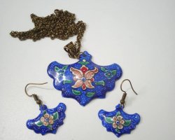 نیم ست میناکاری  دست ساز