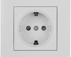 پریز آرت سرامیکی مدل آسان سفید با قاب