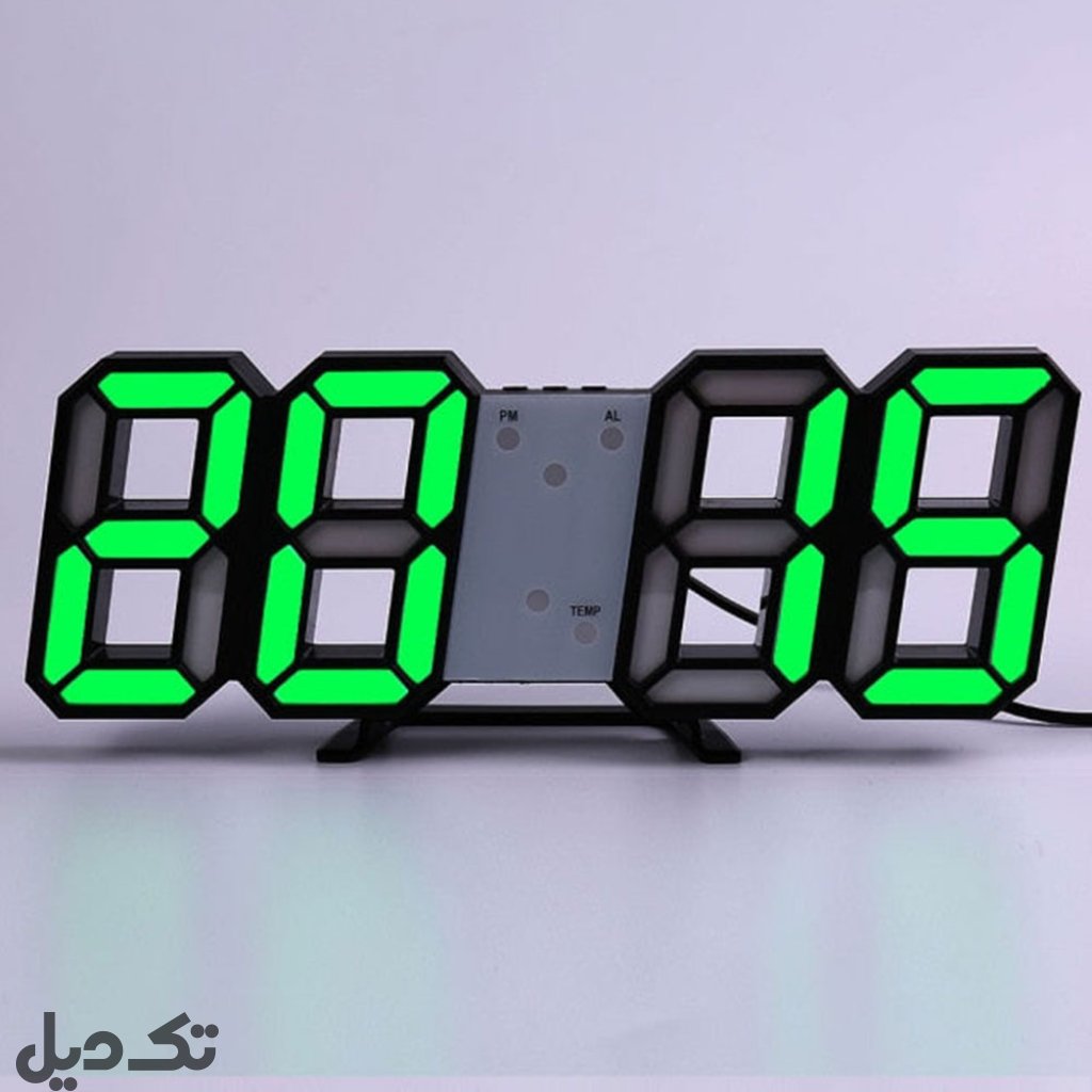 ساعت دیجیتال سه بعدی رومیزی