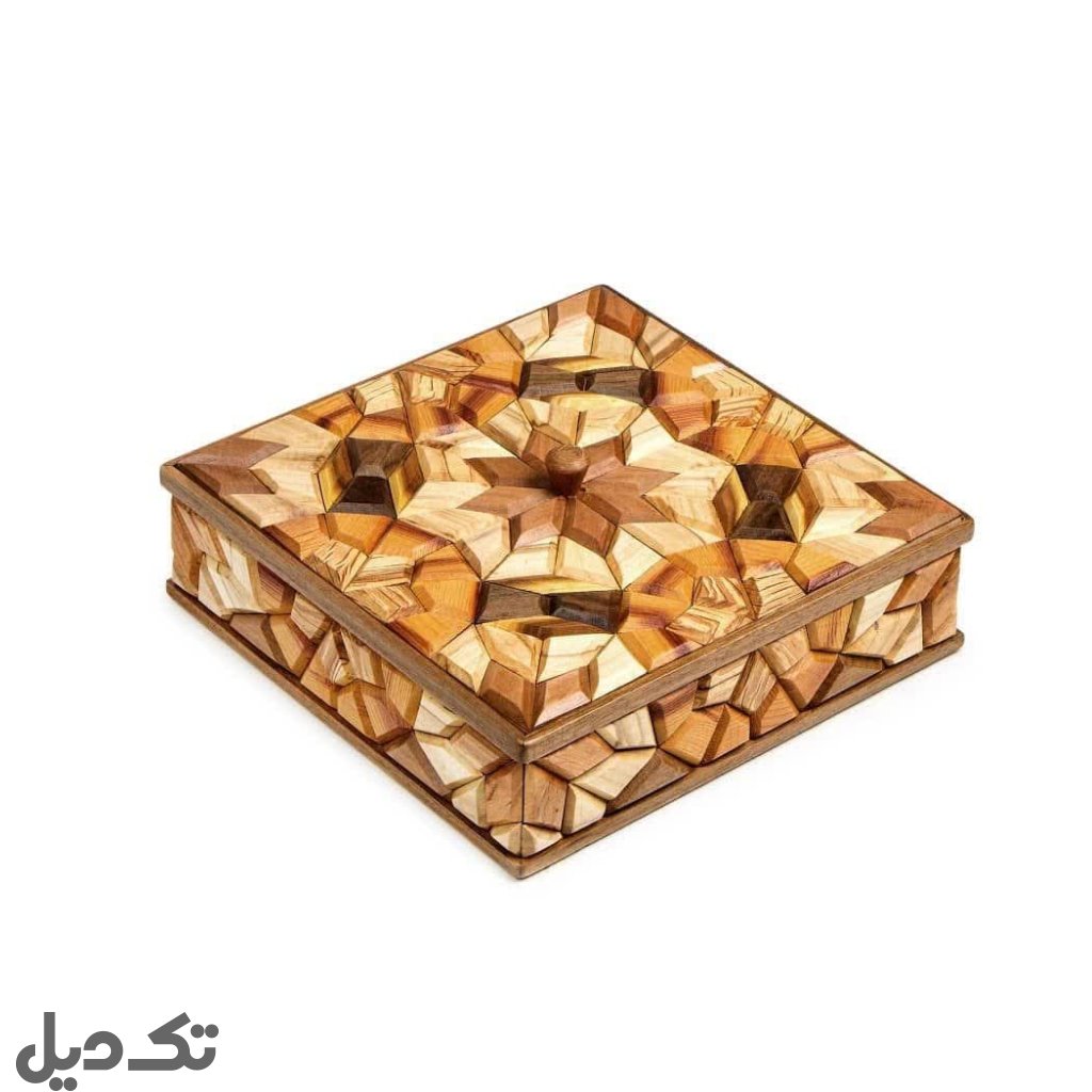 جعبه پذیرایی چوبی گره چینی L2 سایز 25*25