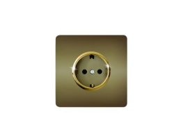 پریز ارت دار بژ طلایی مدل کریستال