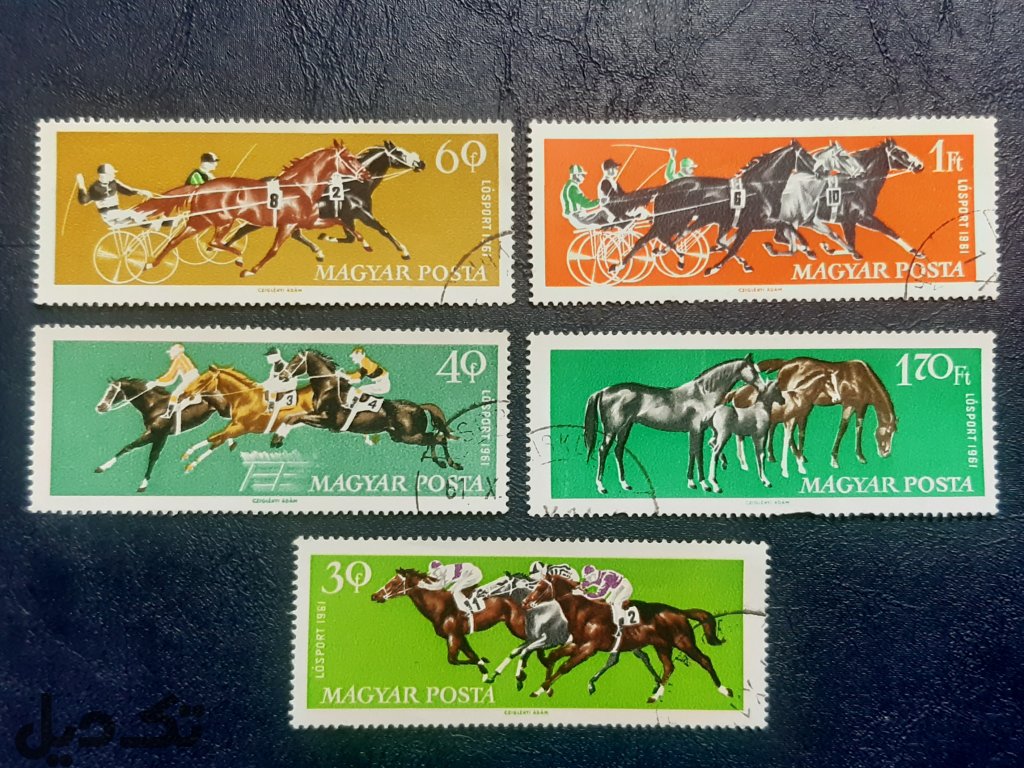 سری تمبر اسب دوانی - مجارستان 1961