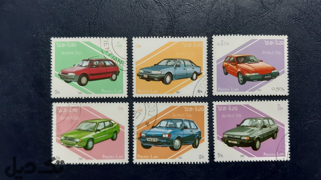 سری تمبر اتومبیل - لائوس 1987