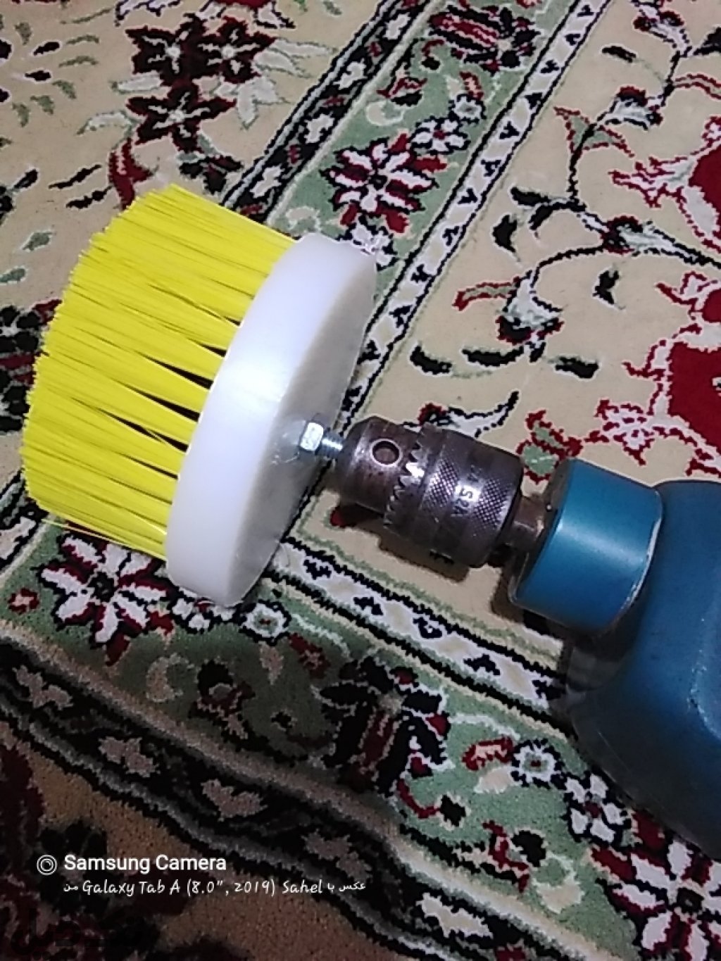 فرچه دریل سایز متوسط مناسب شستشو فرش و مبل و....