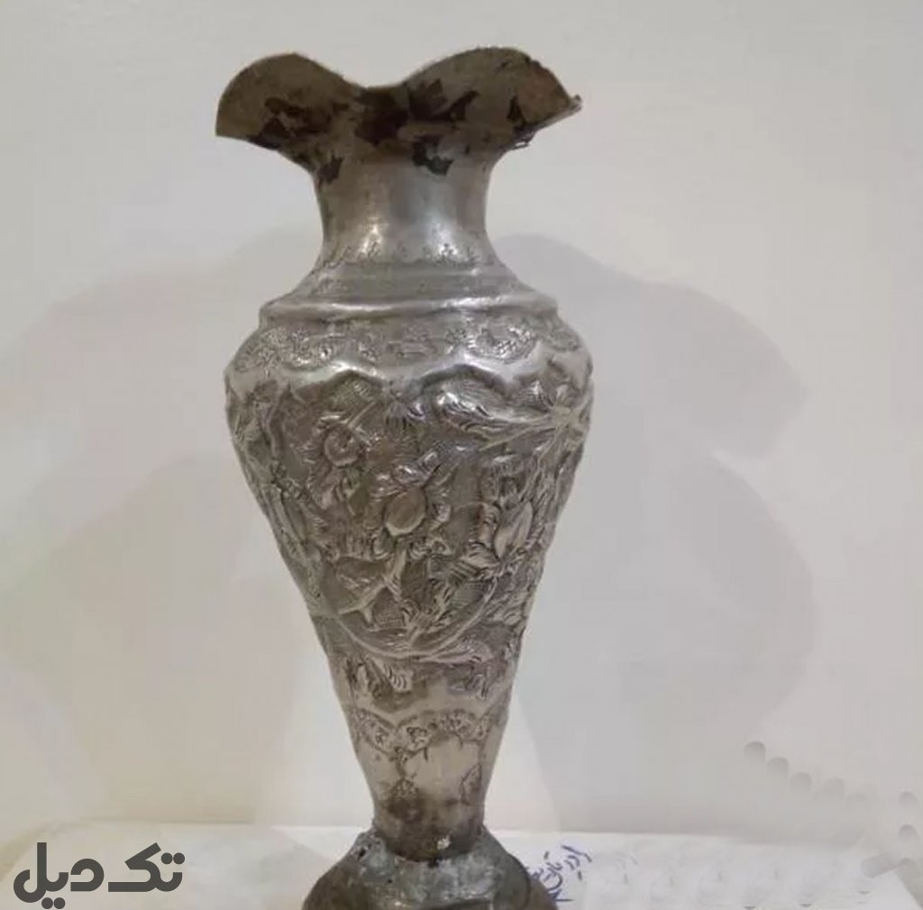 گلدان مسی تمام قلم