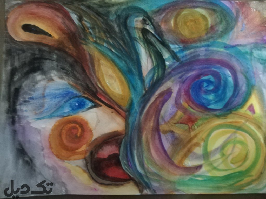 نقاشی ابرنگ سبک مدرن