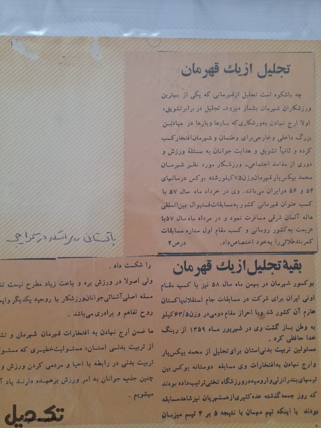 مدال قهرمانی بوکس